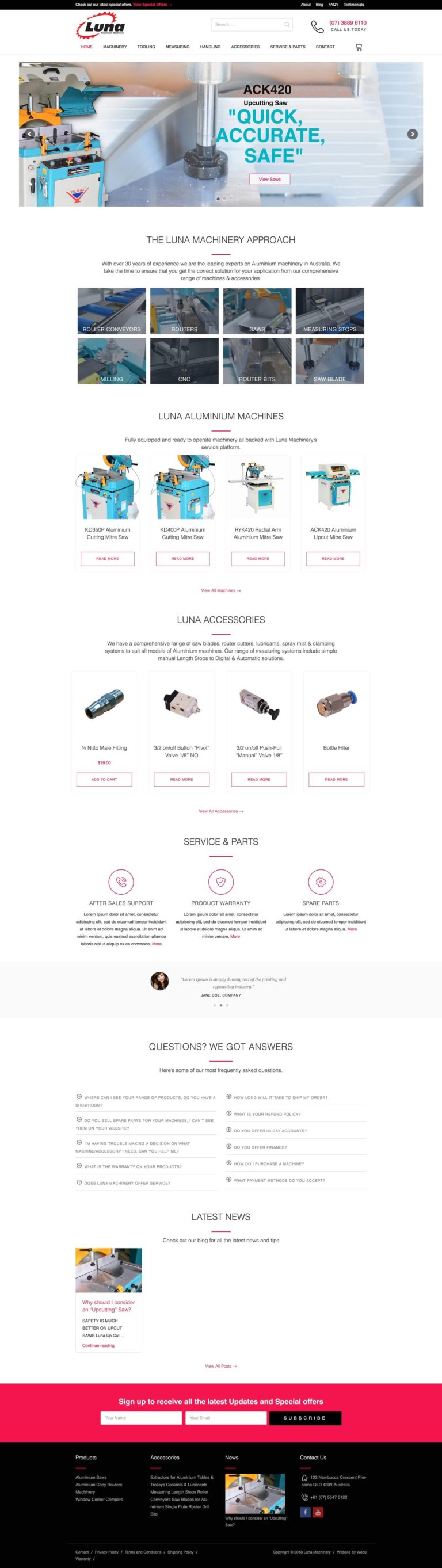 Aluminium Machinery Specialists Luna Machinery