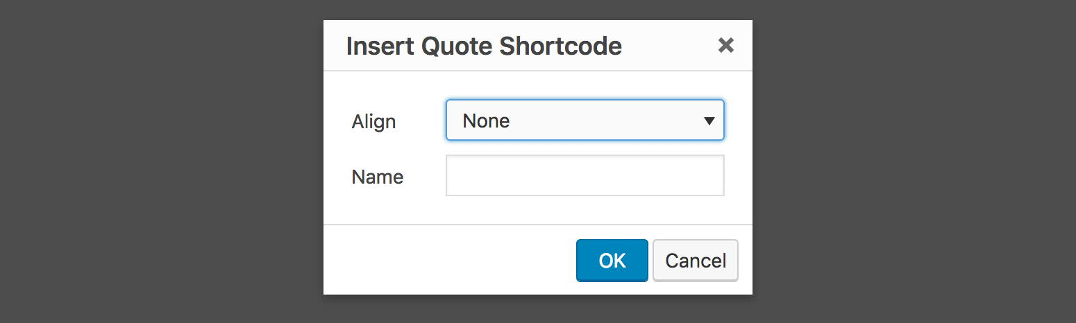 Insert Quote Shortcode